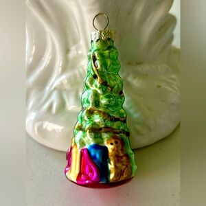 Colorful Glass Christmas Tree Ornament